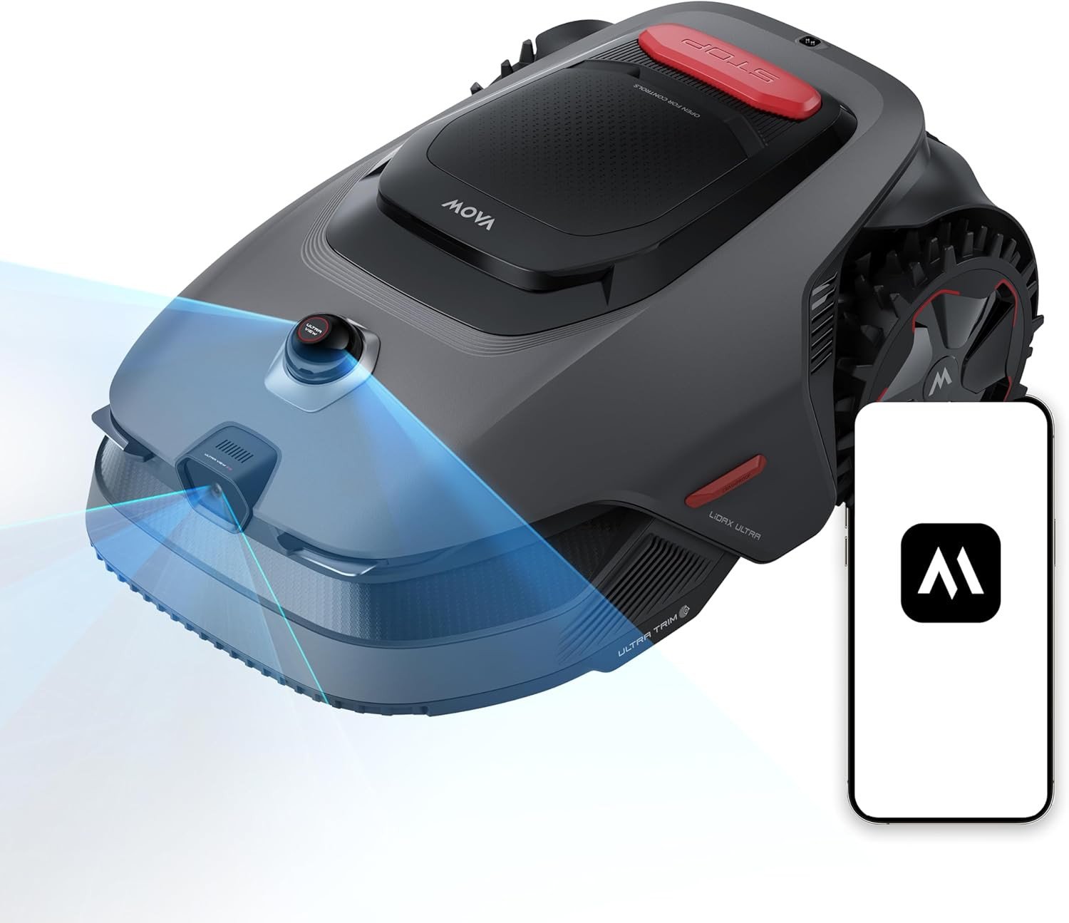 MOVA LiDAX Ultra 1000: Wire-Free Robot Mower | 1/4 Acre | RTK-Free LiDAR AI Mapping