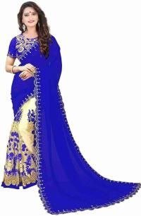 Royal Blue Georgette Saree